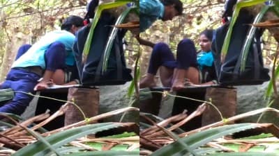College Couple Quick Outdoor Fucking Video