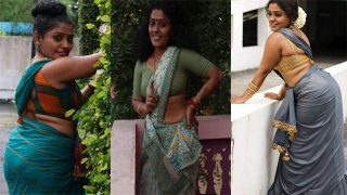 Tamil aunty outdoor threesome having fun sex