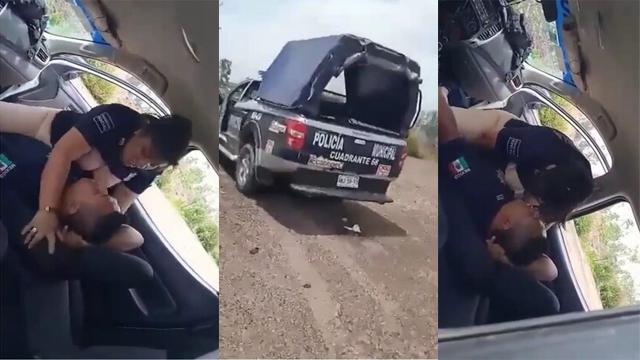 Guy Secretely Cops are fucking in car in an abandoned field Viral